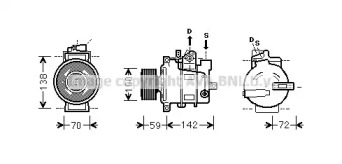 AVA QUALITY COOLING vwk380 -  Компрессор, кондиционер